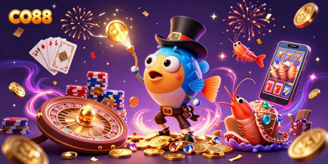 Spin to win at CO88 with glowing treasures and exciting game features!