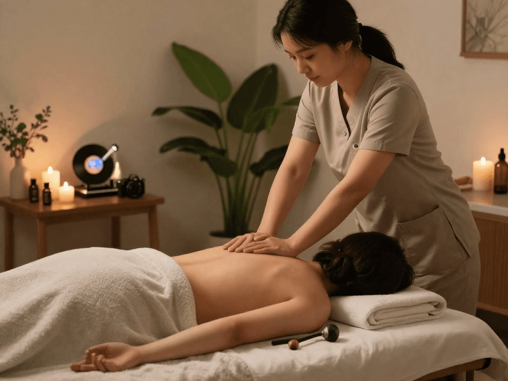 Experience premium 금천구출장마사지 in a cozy home setting with a professional therapist.