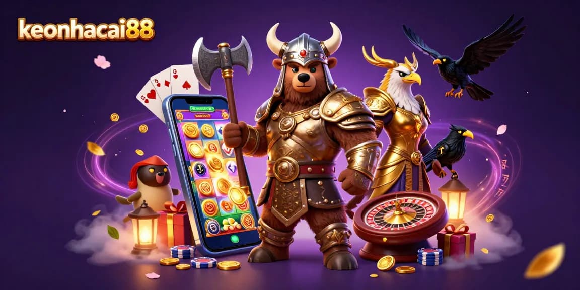 Experience thrilling moments with keonhacai88 as Viking bear and Valkyrie eagle dominate the gaming scene.