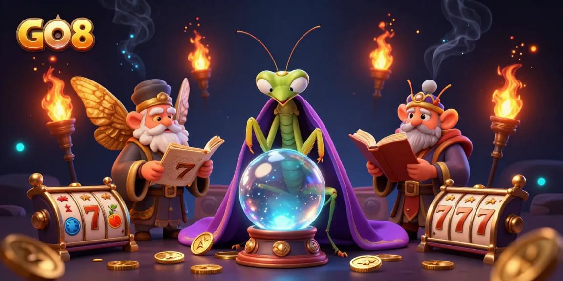 Experience thrilling gameplay with GO8’s immersive slot world, featuring vibrant reels and magical characters.