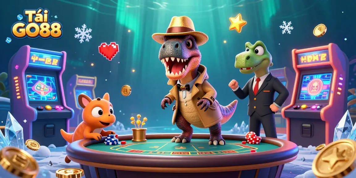 Tải GO88 and enjoy unique casino experience with vibrant, high-energy 3D cartoon game art.