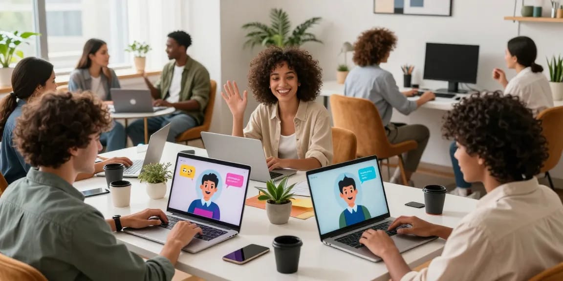 Interactive chat environment featuring spicychat AI avatars engaging users in lively conversations.