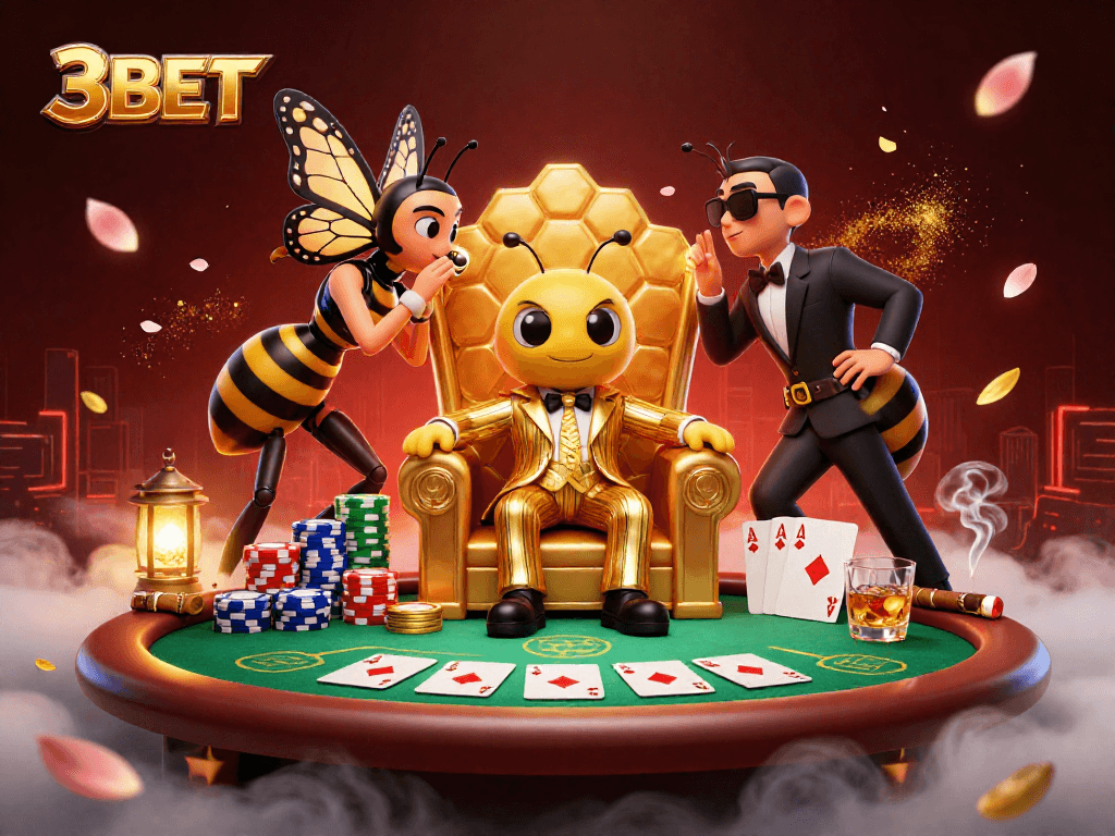 3BET enhances the casino atmosphere with a bumblebee mob boss and dramatic poker elements.