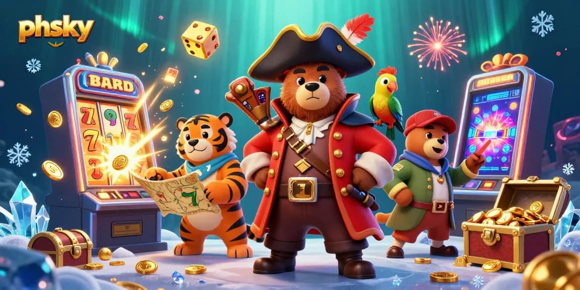 Engage with thrilling phsky slot games as the pirate bear and tiger explore jackpot treasures