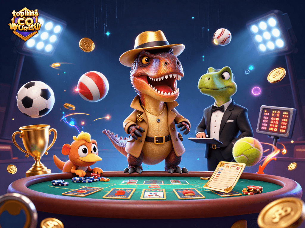 Engaging scene of the top nhà cái uy tín with velociraptor card counter at a blackjack table.