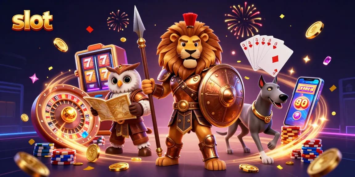 Spin your way to winning at slot games with this vibrant casino scene featuring classic game elements.