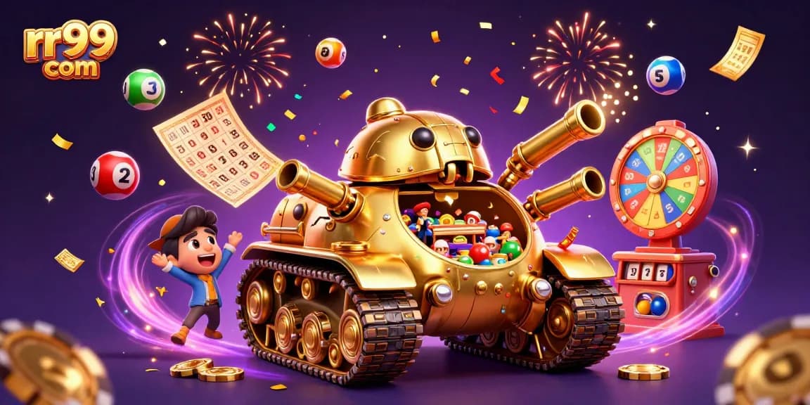 Play exciting games at rr99 com with a lively casino scene featuring colorful elements.