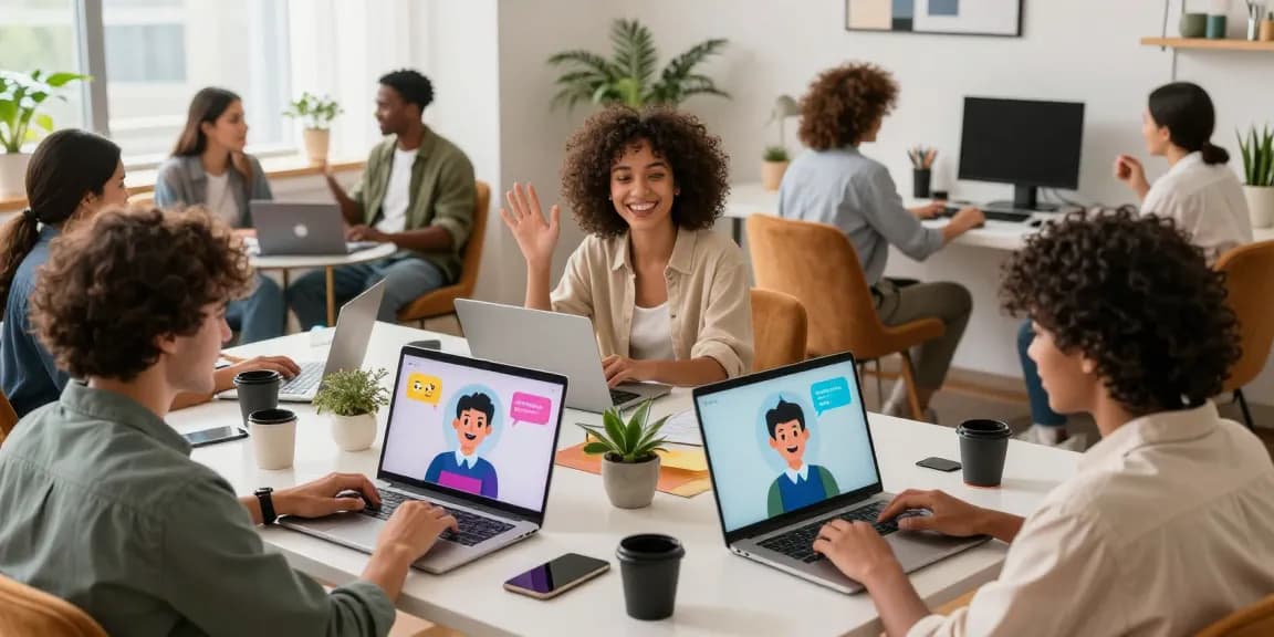 Interactive chat environment featuring spicychat AI avatars engaging users in lively conversations.