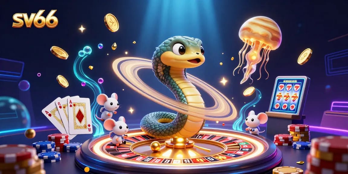 Bet on sv66's cosmic roulette with a lively scene of vibrant gambling action.