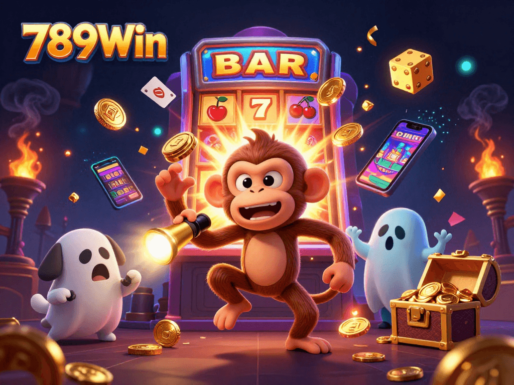 Experience thrilling wins at 789Win with a dynamic illustration of engaging casino action.