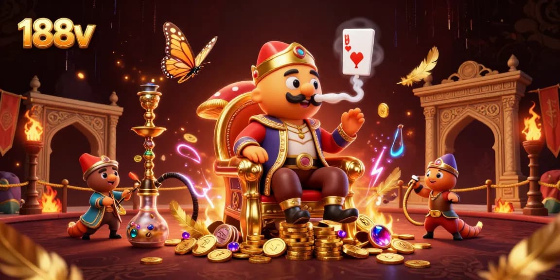 Experience the excitement of 188v with vibrant casino elements and dynamic characters.