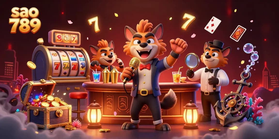 Watch the comedy unfold at sao 789's lively casino scene with hyenas in action.