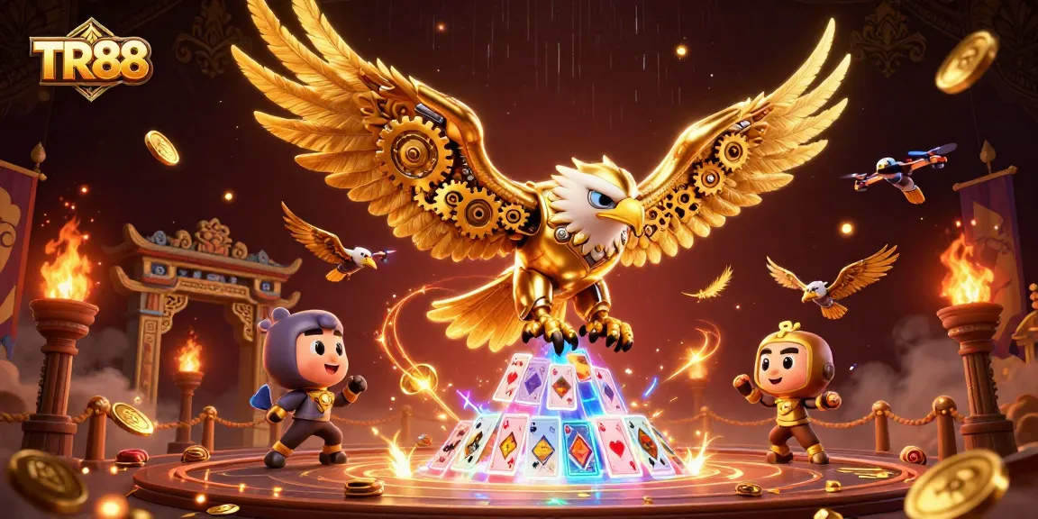 Experience high-stakes gaming with TR88 in this vibrant casino scene illustrating action.