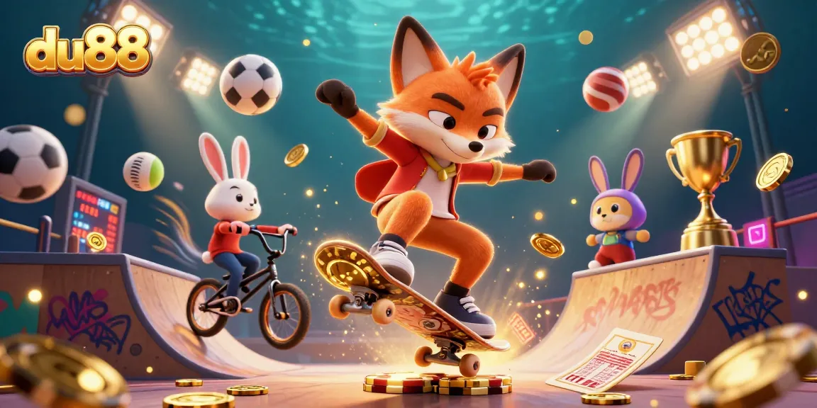 Experience du88's thrilling casino action with vibrant characters and dynamic game elements.
