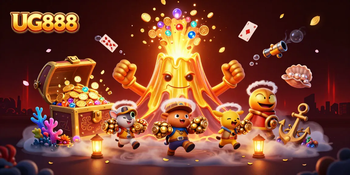 Experience thrilling wins at UG888 with a 3D victory scene, erupting treasures, and dynamic gameplay elements.