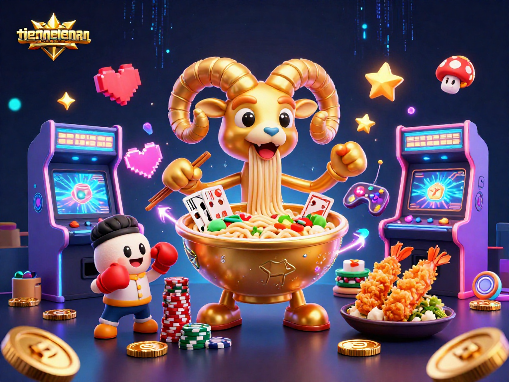 Engage in thrilling casino battles with the dynamic tienlenmiennam characters in an electric environment.