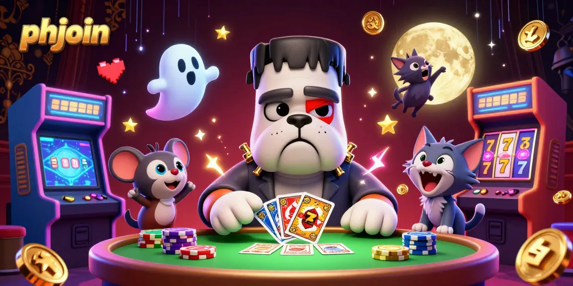 Engage with phjoin at the lively casino scene featuring vibrant characters and immersive game elements.