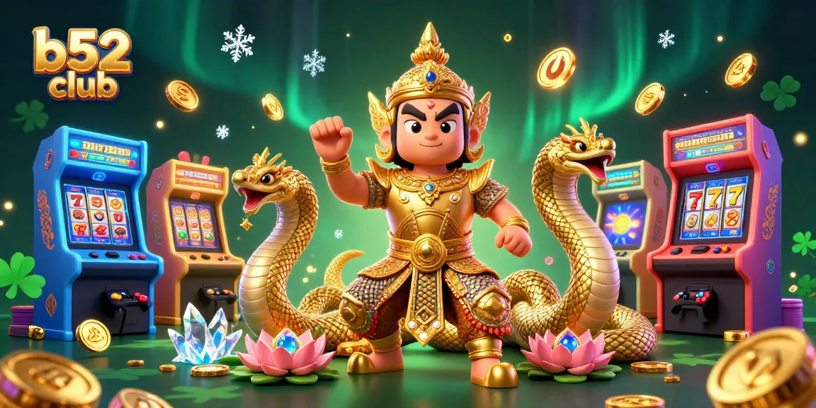 Experience the excitement at b52 club with 3D cartoon characters in a vibrant casino setting.