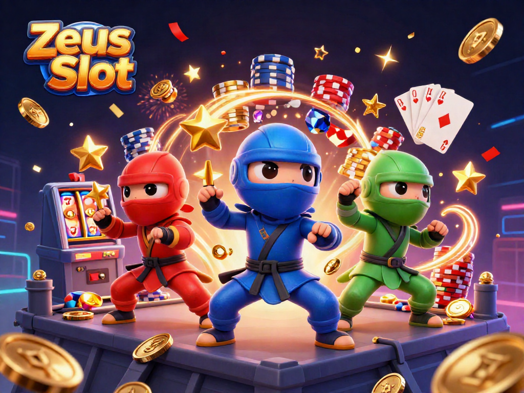 Engage with the thrilling Zeus Slot featuring vibrant characters and dynamic casino elements.