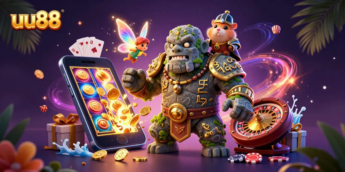 Engage with exciting games at uu88, featuring magical creatures and vibrant gambling elements.