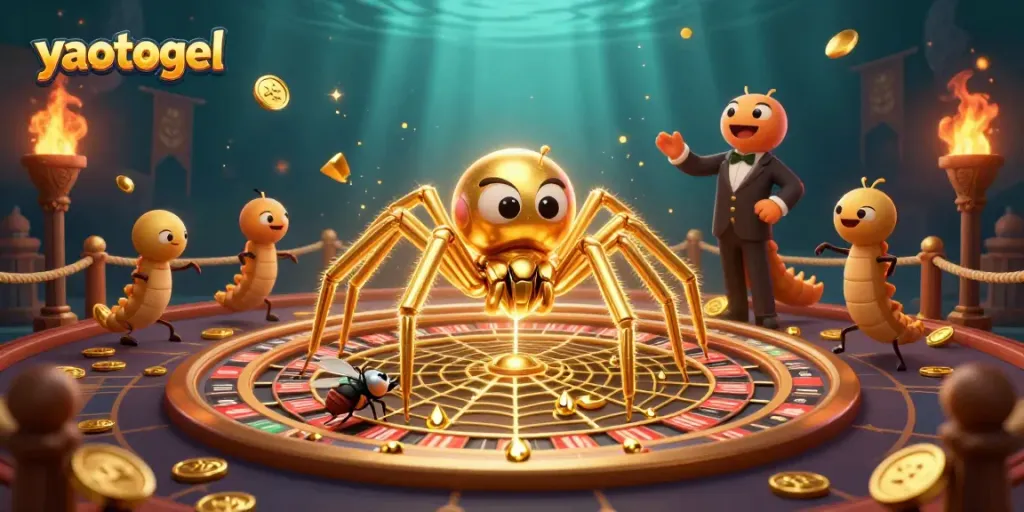 Betting at yaotogel with a golden spider and croupier leads to exciting wins!