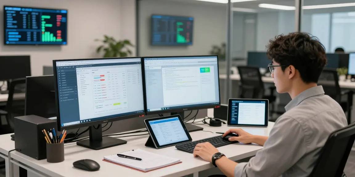 Document fraud detection analysis by an analyst in a modern office, showcasing advanced system features and tools.