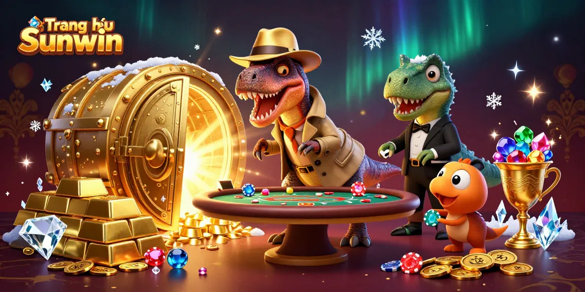 Engage with Trang chủ Sunwin in this thrilling casino scene featuring unique characters and vibrant game elements.