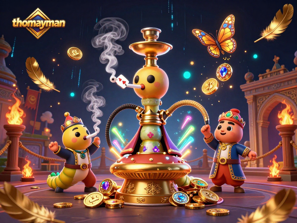 Experience exciting slot gameplay with thomayman as the caterpillar master commands the casino realm.