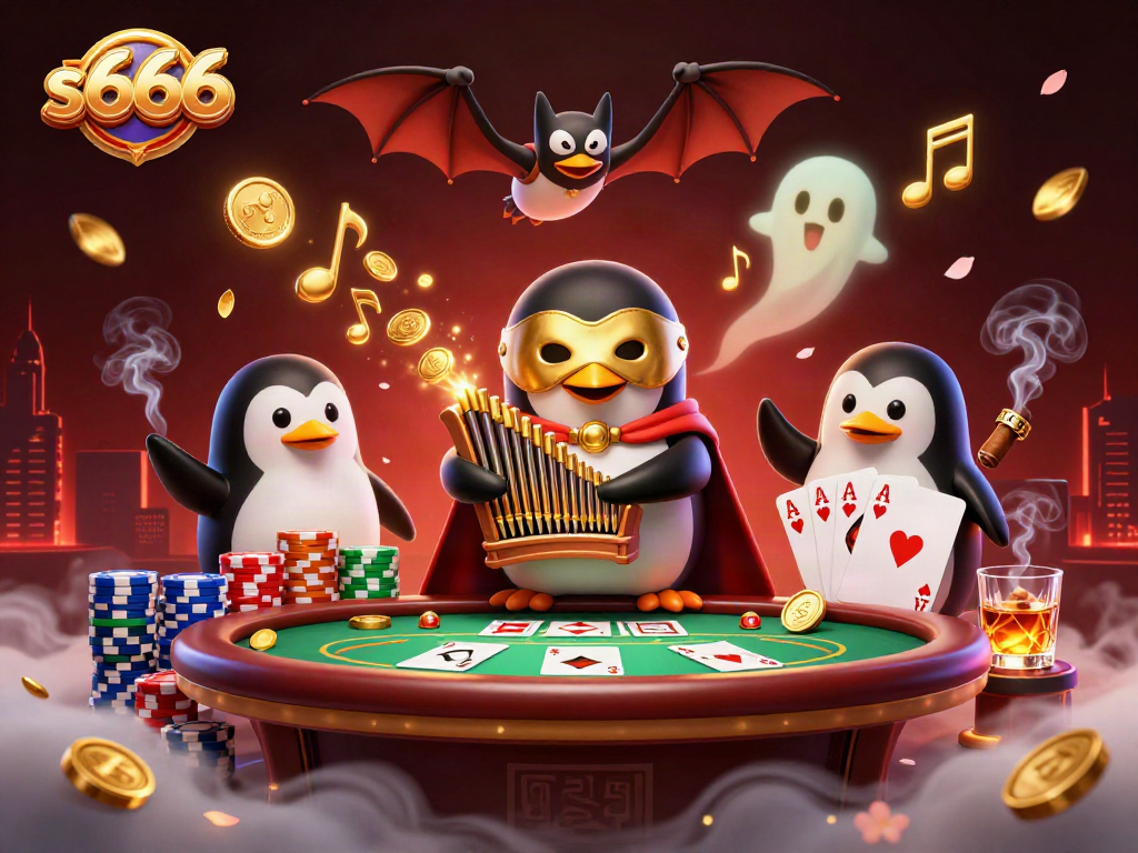 Experience the thrill of s666 with a vibrant casino scene showcasing golden coins and poker elements.