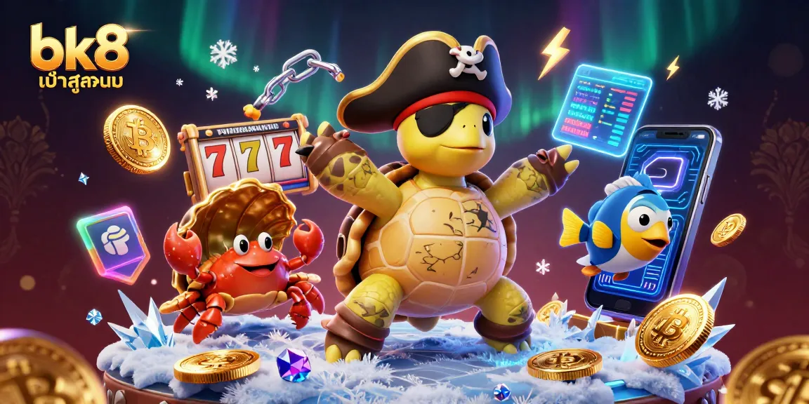 Play exciting games at bk8 เข้าสู่ระบบ featuring a treasure-filled underwater casino scene.