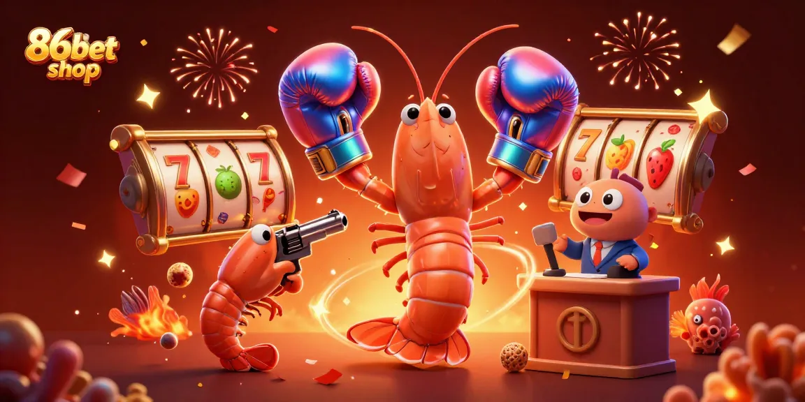 Engage with the vibrant 86bet shop casino experience featuring animated characters and dynamic game elements.