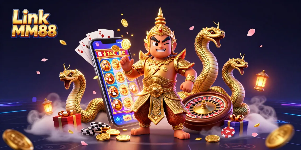 Experience thrilling casino moments with the engaging Link MM88 promotional image featuring dynamic game elements.