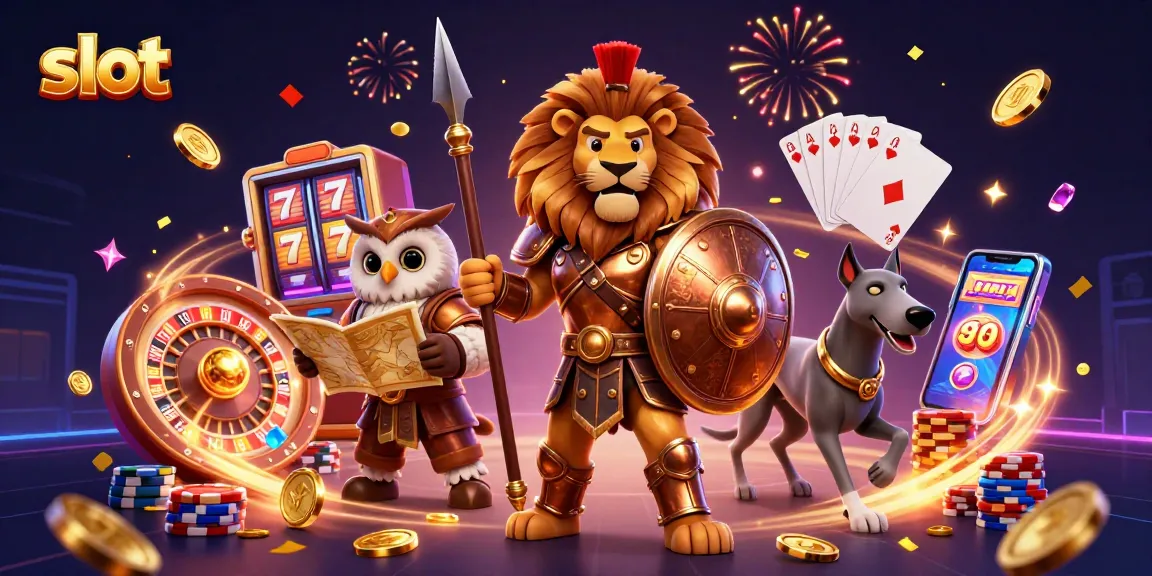 Spin your way to winning at slot games with this vibrant casino scene featuring classic game elements.