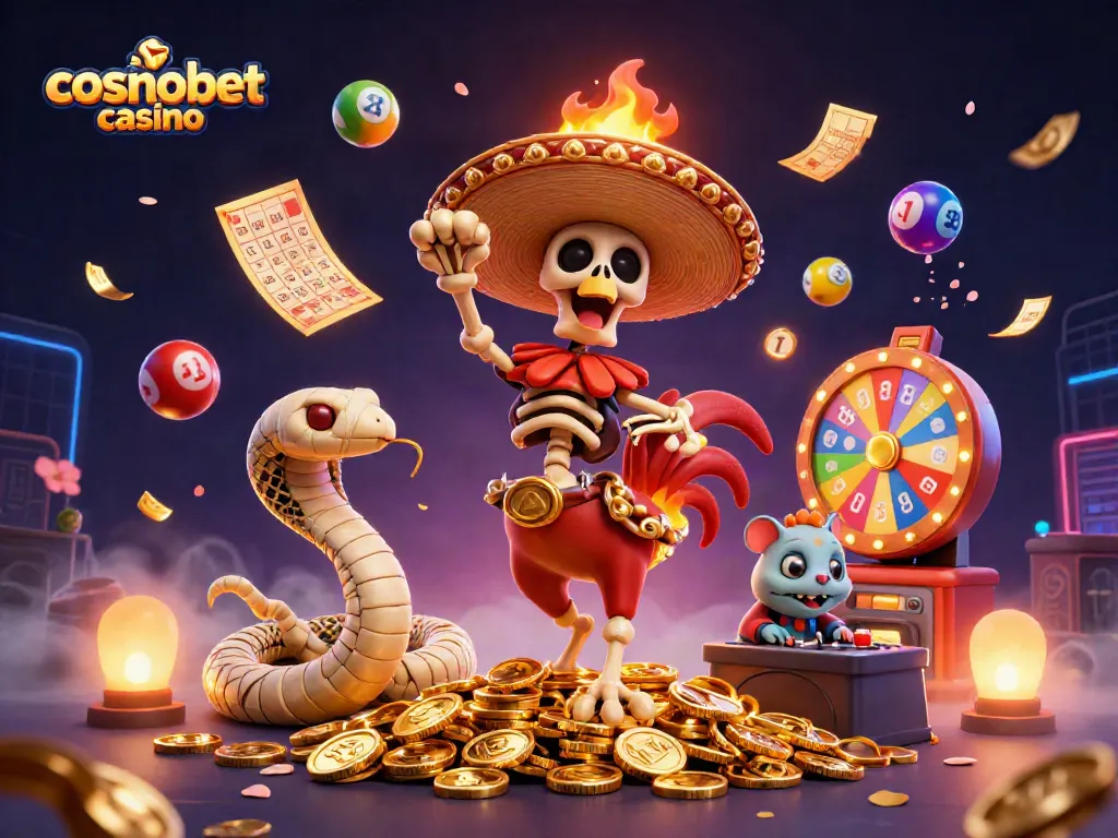 Experience thrilling gameplay at cosmobet casino with vibrant characters and casino elements.