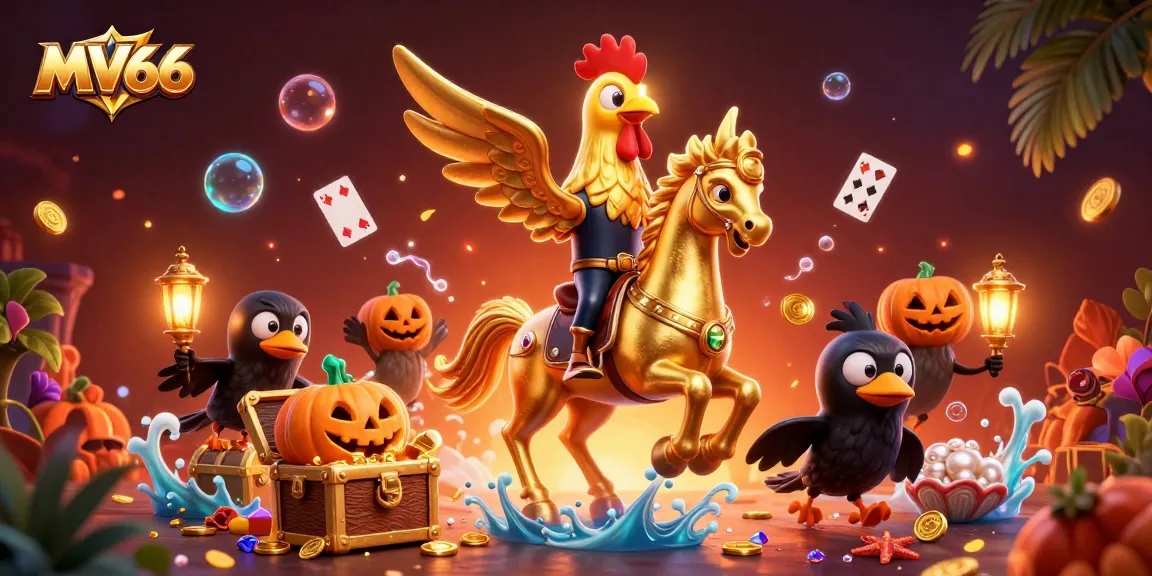 Experience thrilling action at MV66 casino with colorful characters, gold coins, and dynamic game elements.