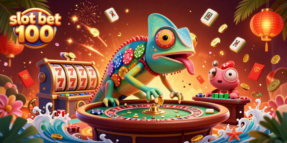Slot bet 100 menawarkan pengalaman taruhan dengan karakter kasino dan elemen permainan yang meriah.