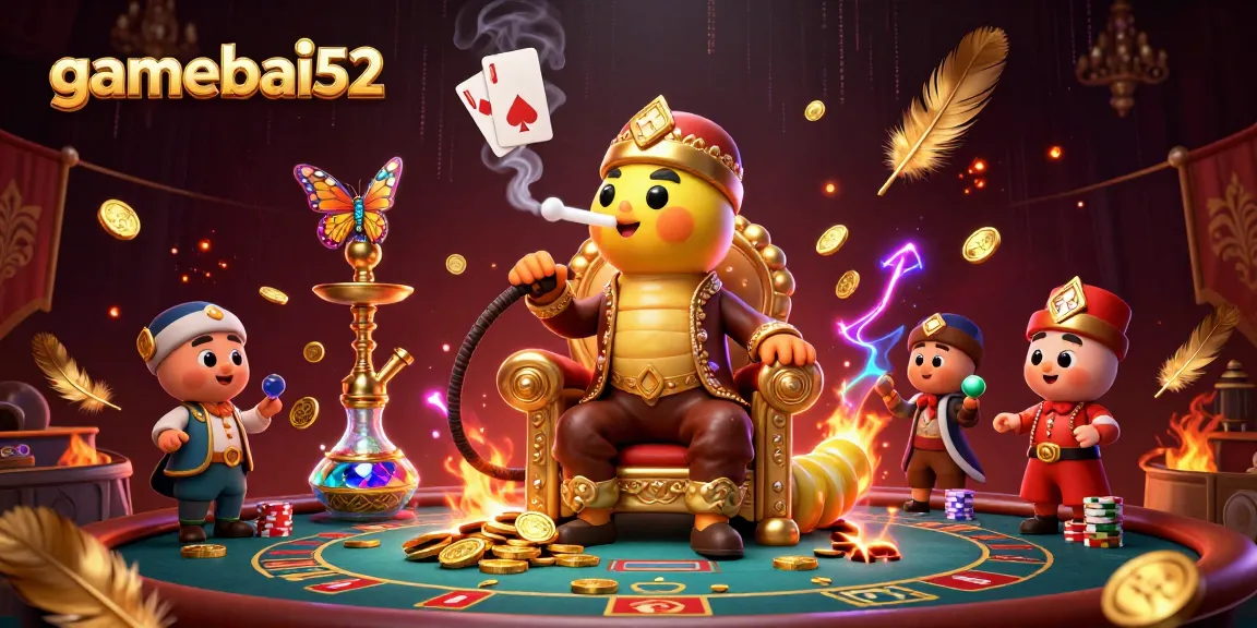 Experience thrilling moments with gamebai52 in a lively 3D casino world featuring poker excitement.