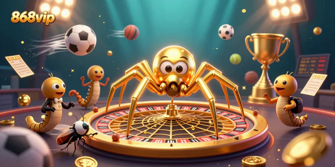 Experience thrilling bets at 868vip with a golden roulette web and dynamic sports elements.