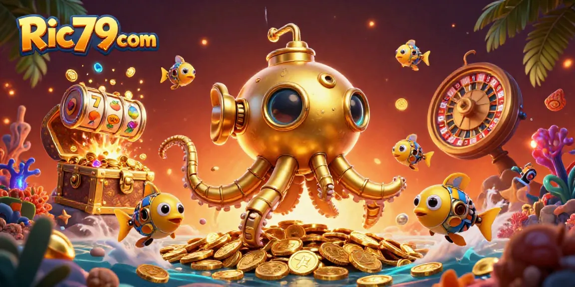 Engage with thrilling action at Ric79 com, featuring a vibrant underwater casino adventure.
