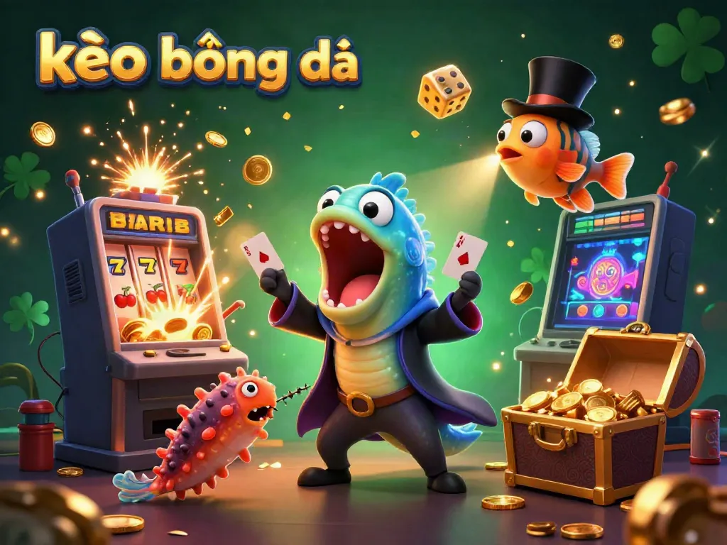 Experience the thrilling action of kèo bóng đá as deep-sea creatures perform magic and celebrate wins in a vibrant casino world.