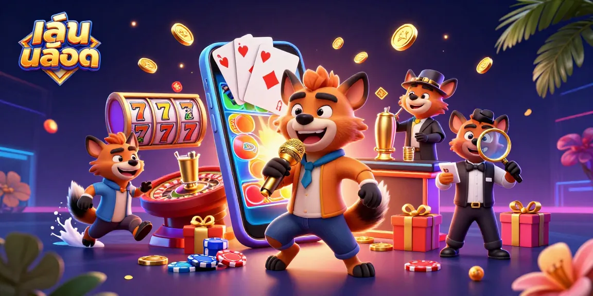 Play สล็อต with vibrant slot game reels and dynamic casino characters for a thrilling experience.
