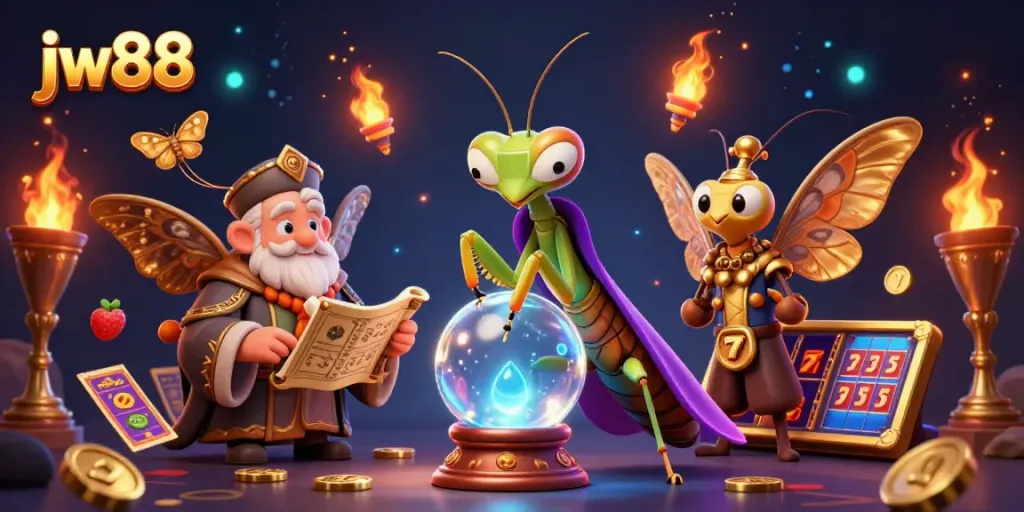 Experience the thrilling gameplay at jw88 with vibrant slot reels and enchanting characters.