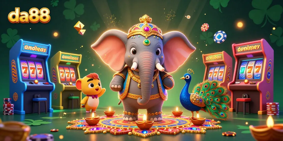 Engage in thrilling da88 casino gameplay featuring vibrant carnival characters and exciting game elements.