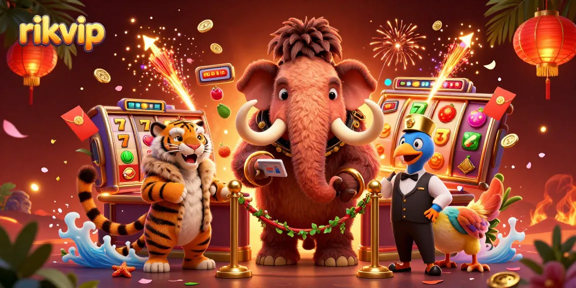 Experience thrilling action with rikvip's vibrant online casino scene featuring dynamic slot elements.