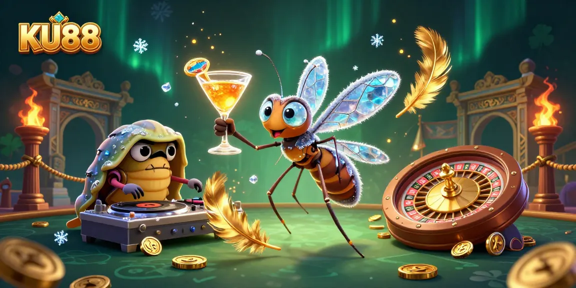 Experience the thrill of KU88 with a lively 3D casino scene featuring vibrant characters and dynamic elements.