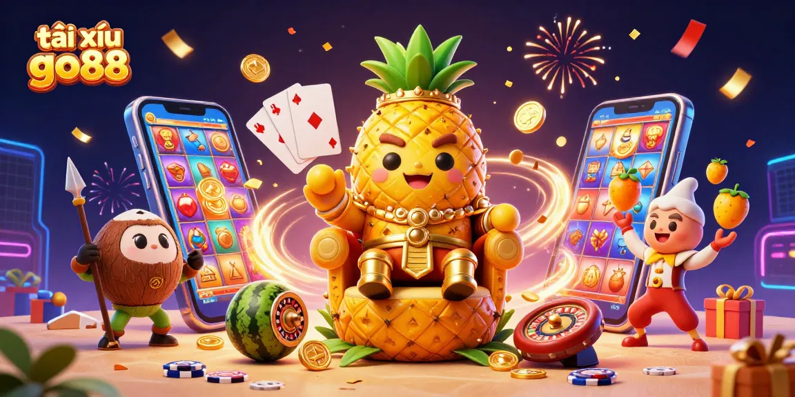 Engage with tài xỉu go88 exciting games featuring vibrant gold coins, characters, and overflowing jackpots.