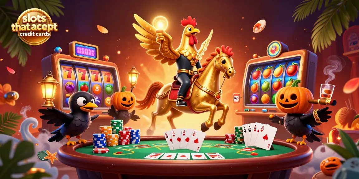 Engaging scene of slots that accept credit cards with vibrant casino characters enjoying the game.