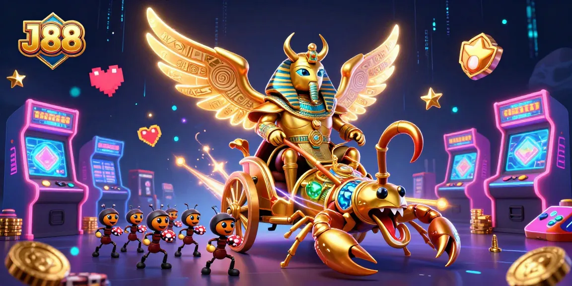 Experience the thrill of J88 with epic casino elements and vibrant gaming action!
