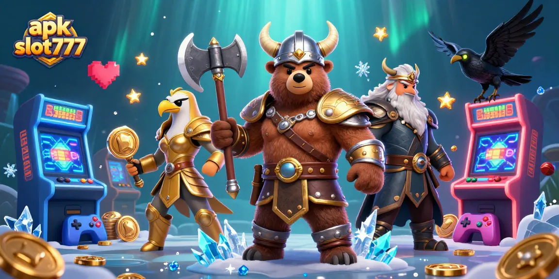 Engage in thrilling gameplay with apk slot777, featuring vibrant characters and dynamic casino elements.