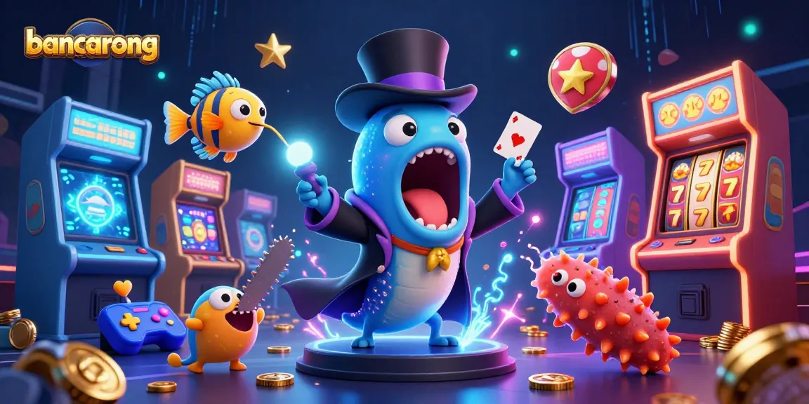 Bancarong's engaging casino adventure with a magical eel performing tricks, vibrant arcade aesthetics.